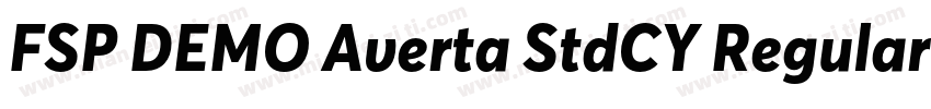 FSP DEMO Averta StdCY Regular字体转换